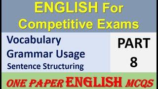 English Grammar Usage MCQs| English Sentence structure| FPSC English Portion| PPSC English MCQs