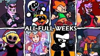 Friday Night Funkin' Week 1 to Weekend 1 - (All Full Weeks & Cutscenes)