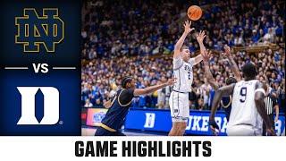 Notre Dame vs. Duke Game Highlights | 2024-25 ACC Men's Basketball