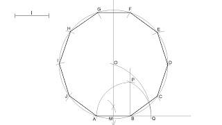 How to draw a regular Decagon knowing the length of its side