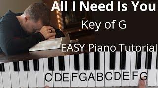 All I Need is You  -Marty Sampson (Key of G)//EASY Piano Tutorial