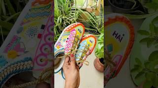 DIY Navratri Shoes #crafteraditi #navratri #diyshoes #handmade #meeshomegablockbustersale  #shorts