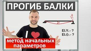 МЕТОД НАЧАЛЬНЫХ ПАРАМЕТРОВ. ИЗГИБ. Сопромат.