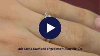 Side Stone Diamond Engagement Ring PR1076