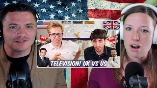 AMERICANS REACT to BRITISH vs AMERICAN Television!