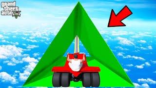 FRANKLIN TRIED MASSIVE TRIANGLE TUNNEL MEGA RAMP PARKOUR CHALLENGE GTA 5 | SHINCHAN and CHOP