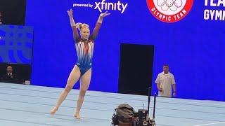 Jade Carey Nails her 14,150 Seven Nation Army Floor - 2024 Olympic Trials Day 2