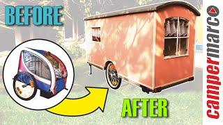 Self-built bicycle caravan for just €300 in 3 weeks - is that possible? DIY micro camper XPS