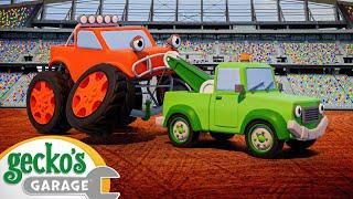 Tilly The Tow Truck Rescues Max The Monster Truck | Gecko 2D | Learning Videos for Kids