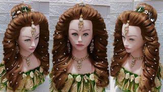 Kashee's Bridal Hairstyle|Kashee's Bridal Heavy Front Hairstyle|LK Hairstyle @LKHairstyle