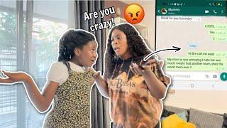 SENDING MY MOM THE WRONG TEXT MESSAGE PRANK !( She got mad!)