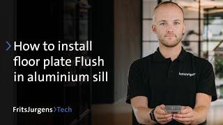 Flush square floor plate in aluminium sill - FritsJurgens floor plate installation videos