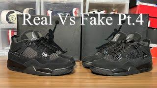 Air Jordan 4 Black Cat Real Vs Fake Pt.4