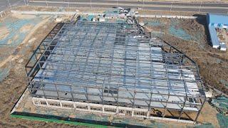 Three story steel structure frame shopping mall