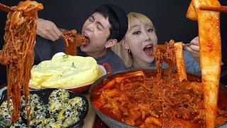 SUB) ASMR MUKBANG 요청폭주!! 레전드 매운국물닭발 2탄 더맵게더맛있게!!! 치즈볶음밥까지!! Dakbal! Crazy Spicy Chicken Feet