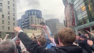 Aston Villa Fans Sing Small Heath Get Battered Outside the Emirates Stadium