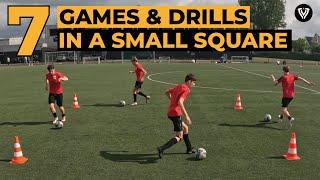 7 Drills & Games in a Small Square | Soccer Drills - Football Exercises