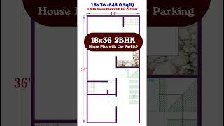 18*36 House Plans || 18x36 House Plans with Car Parking || 18x36 House Design