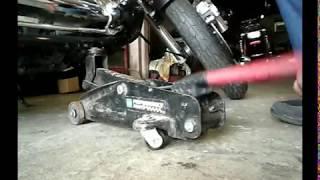 How to jack up motorcycle with a car jack