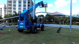 Losberger structure - Raising a 25m arch on a clearspan tent structure