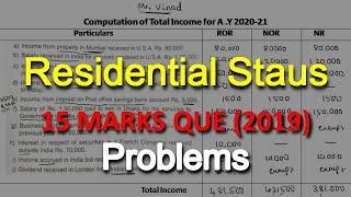 Residential Status Income Tax 15 Marks (2019) [Update: Dividend is taxable for AY 21-22] |In Kannada