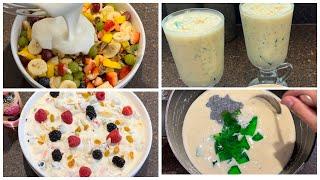 Ramadan special dessert recipes|Quick and easy desserts|creamy fruit salad | custard sharbat recipe.