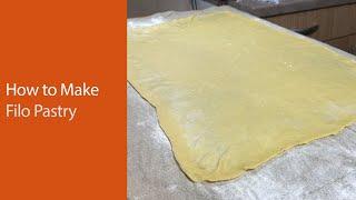 How to make filo pastry from scratch : Easy filo pastry recipe : Homemade baklava dough