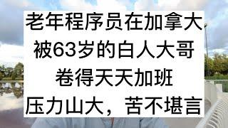 老年程序员平头哥，在加拿大被63岁的美国白人大哥，卷得天天加班，压力山大，苦不堪言