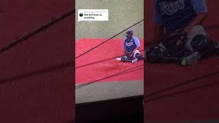 ball boy saves the catchers life for the Tampa Bay rays