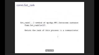 Introduction to parallel programming with MPI and Python