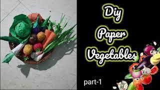 How To Make Paper Vegetables For Playing|3d Papaer Vegetables|Handmade Vegetables Set  #papercraft