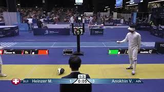 2023 242 T32 07 E M Individual Milano ITA WCH 6 ANOKHIN AIN vs HEINZER SUI