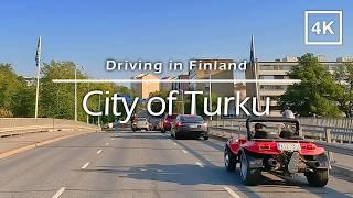 Driving in Turku city center, Finland - 4K