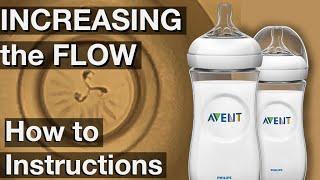 Increasing the flow for Baby Bottle Nipples Philips Avent