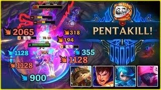 Best PENTAKILL Montage LoL FUN 2024 (Level 1, 1v5, Garen, Teemo, Gwen, Yorick, Xerath) #321