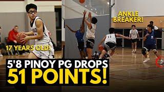 5'8 Filipino PG drops 51 POINTS! | 17-year old Lorence Dela Cruz is UNSTOPPABLE!