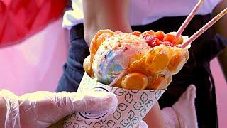 New York City Street Food - Egg Waffle Ice Cream