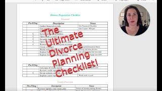 Divorce Prep Checklist Tutorial