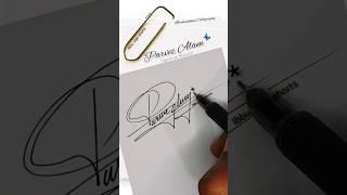 PARVEZ SIGNATURE SHOT#IBRAHIM CALLIGRAPHY #signaturestyles#art#design#ytshorts