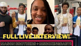 Mason brothers on IG live with MSBOXINGBABY | Full boxing interview! Watch...