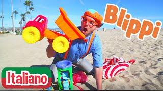 Impara i colori e a contare in spiaggia | Blippi in Italiano | Video educativi per bambini