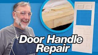 Seamless DIY Door Repair: Using Epoxy to Fill a Rotten Hole left by a Door Handle