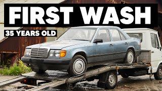 First Wash in Years: Detailing a BARN FIND Mercedes W124