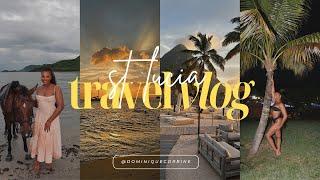 Travel Vlog | St. Lucia: Horse Back Riding, Sugar Beach, Jet Ski's, Sunset Sailing |Dominique Dooley