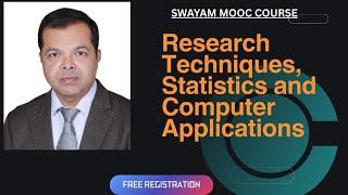 Introduction - Research Techniques, Statistics and Computer Applications