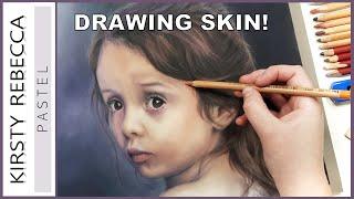 How to draw SKIN TONES in pastel! // How to draw a FACE in PASTELS!