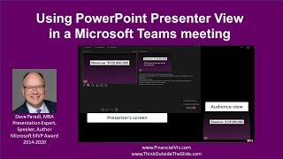 Using PowerPoint Presenter View with a single screen in a Microsoft Teams meeting