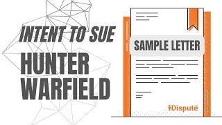 Hunter Warfield - Intent to Sue - Demand Letter - iDispute - Online Document Creator and Editor