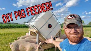 Easy DIY Pig Feeder Using an IBC Tote!