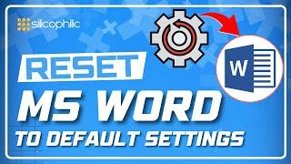 How to Reset MS Word to Default Settings?(FAST!)